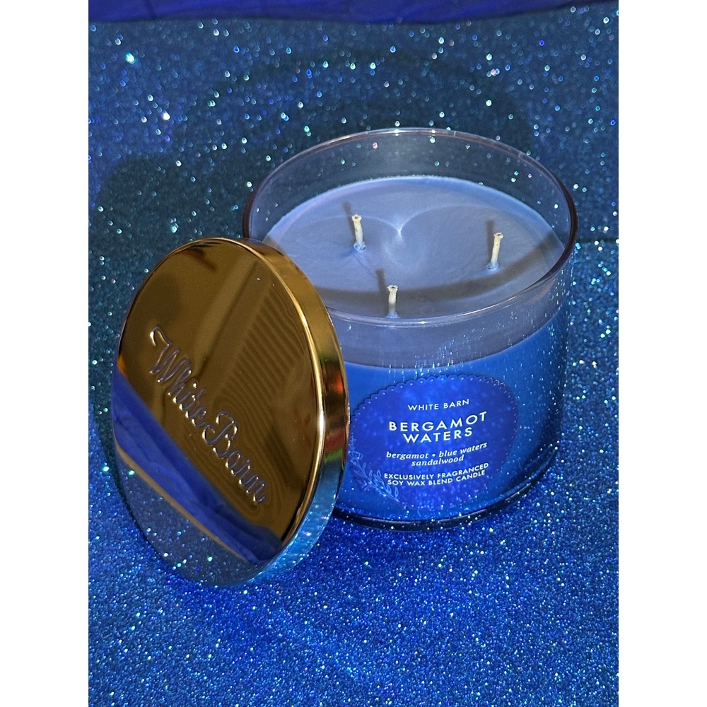 Bath & Body Works - White Barn Bergamot Waters 3-Wick Scented Candle 14.5oz